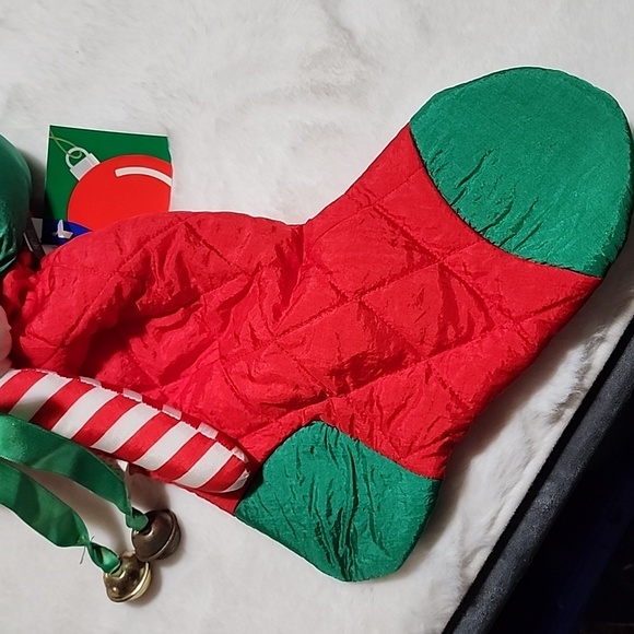CHRISTMAS STOCKING TEDDY BEAR 🧸 🐻 WITH JINGLE BELLS 🔔. - Picture 4 of 9